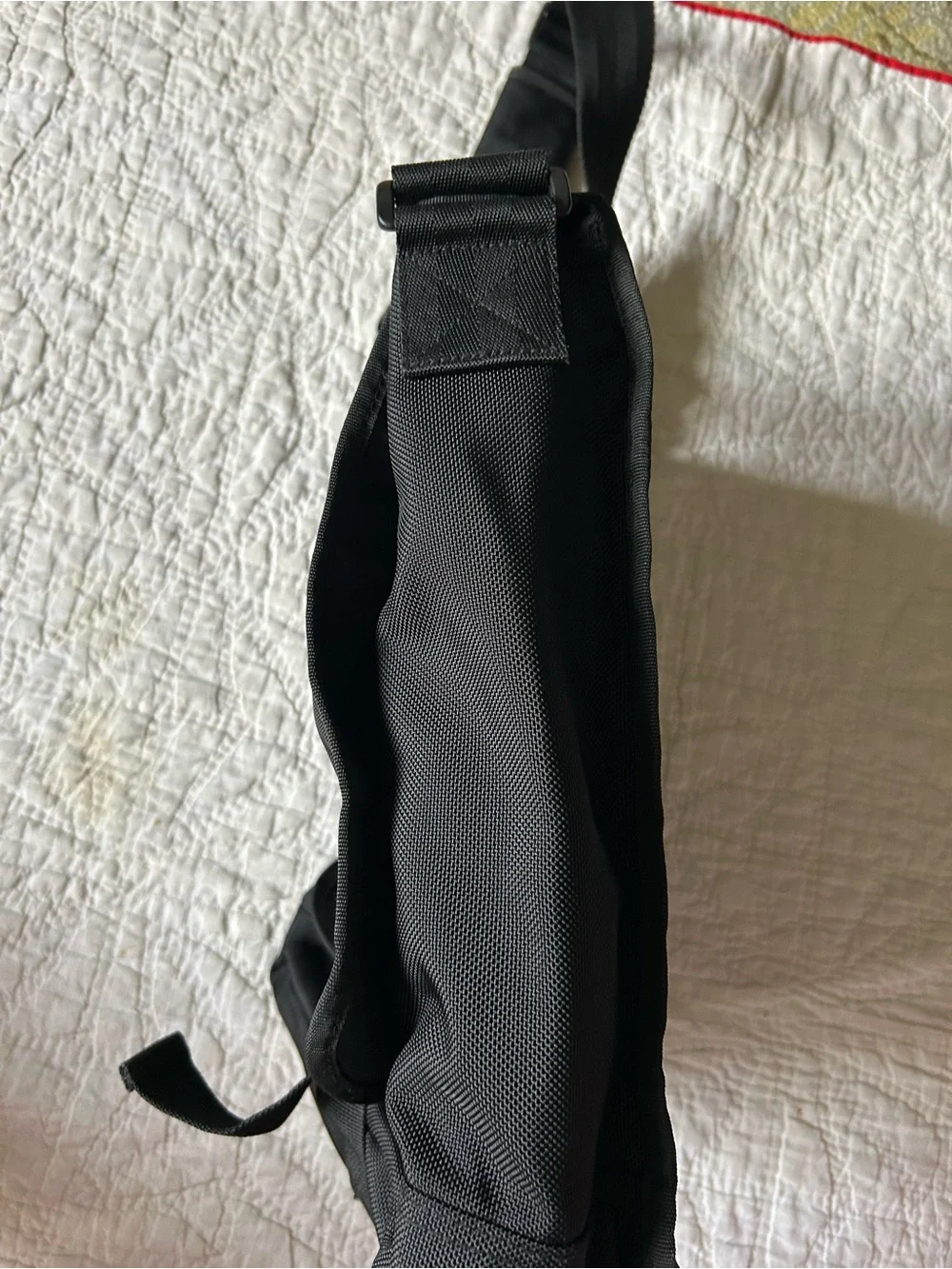 Vintage Y2K Gap Black Nylon Messenger Crossbody Top Handle Techwear Gear Bag